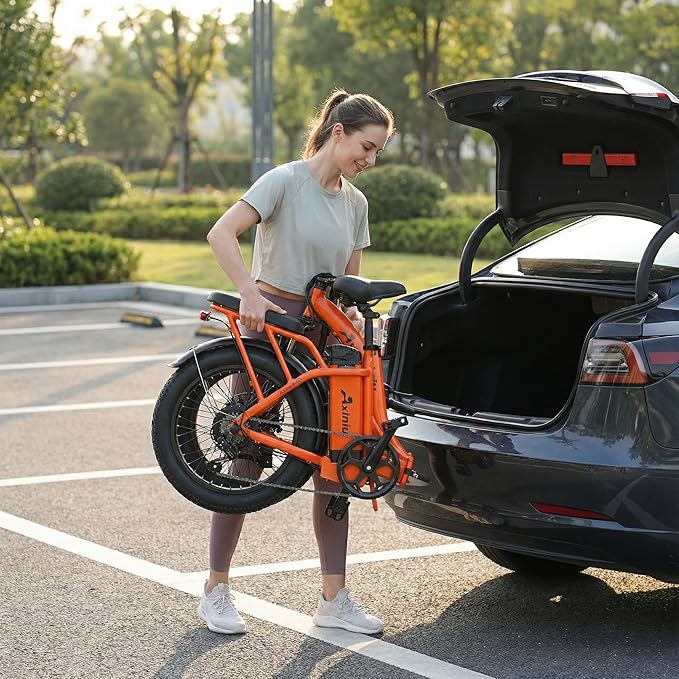 Electric Bike for Adults, 750W Long Range Foldable Ebike with One/Dual Removable Battery, 40-120 Mile/25-30MPH, 20"/16“ Fat Tire Electric Bicycle