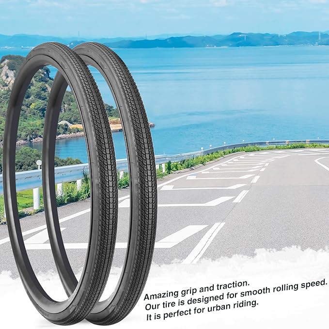 700x28C/32C Bike Tire Anti-Slip Foldable Replacement All Terrain Tire 2 Pack with Levers for Road Bike
