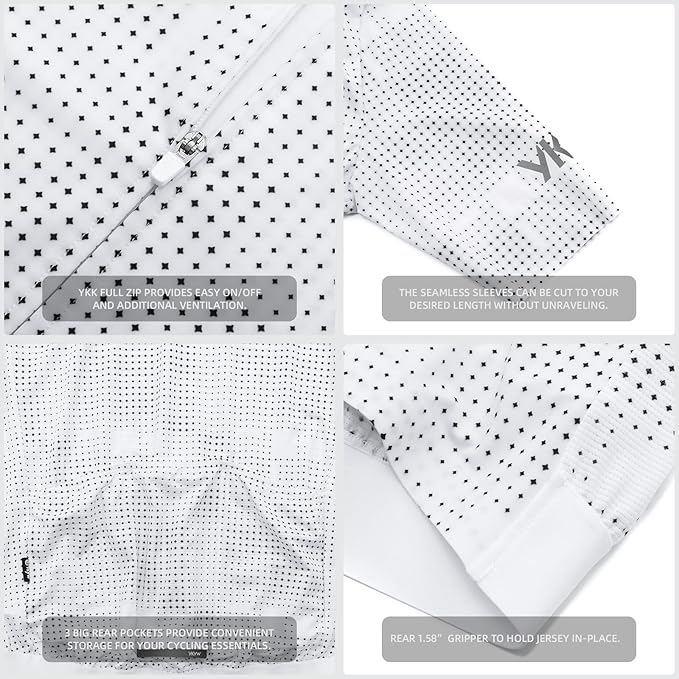YKYWBIKE Cycling Jersey Men with Pockets Bike Jersey Short Sleeve Biking Shirts for Men Cycling Breathable MTB Biker Shirts