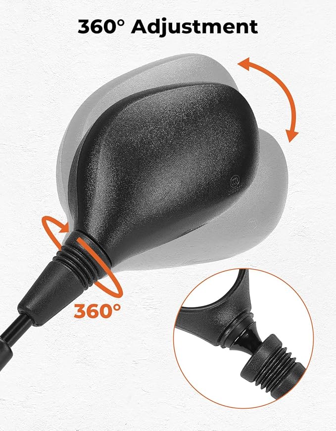 KEMIMOTO ATV Mirrors Multi-angle Adjustable 10MM Motorcycle Mirrors Side Rearview for 7/8" Handlebar Compatible with ATV Dirt Bike Scooter Snowmobile