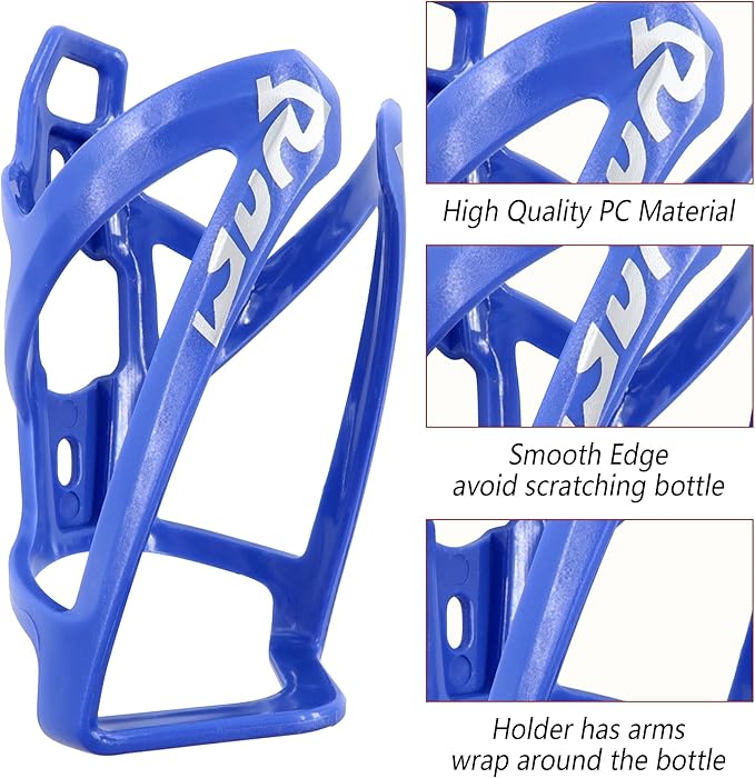 2PCS Bike Water Bottle Holder, Bicycle Water Bottle Cage, Universal Bike Cup Holder for Bicycle, Cycling, Road/Mountain Bikes, Blue