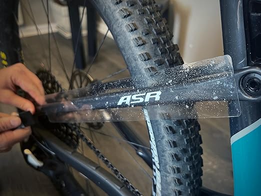 Precut Bike Frame Protection Tape- High Impact Clear Vinyl Wrap Includes 4 Sheets (8.5”x14.5) eBike, MTB Frame Protection, Protects from Scratches and Dings (Glossy Clear)