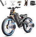 eAhora 2026 Romeo Pro 3 5600W 50Mph High-Torque Ebike, 60V 80Ah 250-Mile Long Range Electric Bike for Adults, Adjustable Air Suspension, 26'' Puncture-Proof Tire, UL 2849 Certified by TÜV
