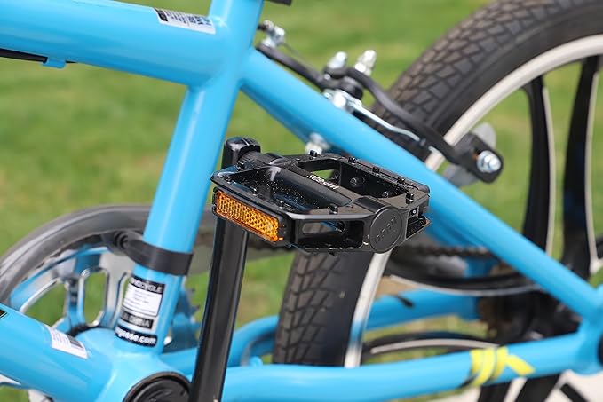 MEGHNA Bike Pedals Non-Slip Bicycle Aluminium Alloy Pedals 1/2" and 9/16" Pedal for Mountain Bike Kid Bike Freestyle BMX Bike, Beach Cruiser Bike