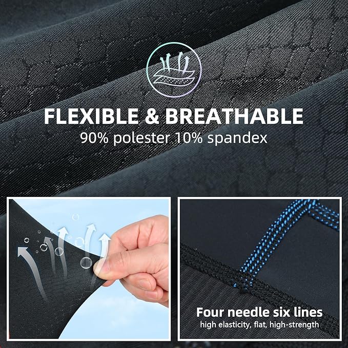 Men’s Bike Shorts 4D Padded Cycling Bicycle Road Biking Mountain Riding UPF 50+ Cycle Shorts