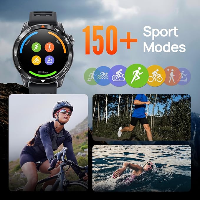 mibro GS Pro2 GPS Smart Watch – Dual Band GPS Running Watch with Mibro Coach Training Plans, 1.43” AMOLED Smartwatch, 20-Day Battery, 5ATM Sports Watch for Hiking, Cycling, Swimming (Dark Gray)
