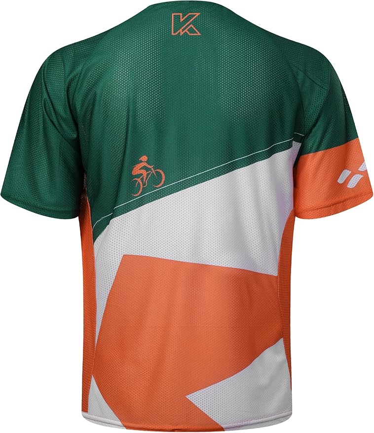 KUTOOK Loose Fit Cycling Jersey Quick Dry MTB Shirts Short Sleeve Top for Men