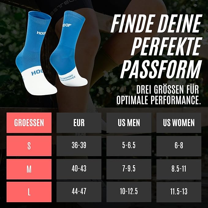 HOOF - Cycling Socks for Men & Women - Lightweight, Breathable & Anti-Blister