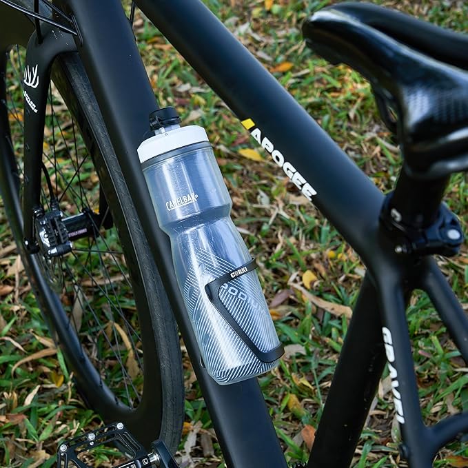 Corki Cycles Left Side Load Water Bottle Cage, Side Entry Bike Water Bottle Holder for Road & Mountain Bikes - 1 Pack - Black-Aluminum Alloy