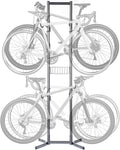 Bike Rack for Garage & Home by Delta Cycle - No Drilling Required - Fully Adjustable Gravity Storage Rack for Any Style Bicycle - Freestanding Vertical Rack