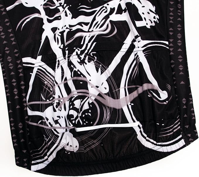 Hotlion Men's Cycling Jersey Sets Gel Pad Summer Bike Clothing Suit Breathable Bike Clothes with 3 Rear Pockets