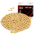 BUCKLOS 6/7/8/9/10/11/12 Speed Bike Chain, High Performance Lightweight Bicycle Chains for Road Bike/Mountain Bike/Ebike,Compatible with Shimano, SRAM, Campagnolo Silver/Gold