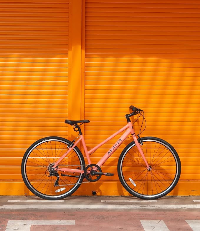 AVASTA Populus 700C Road Bike for Women with Kickstand, 15 17 Inch Lightweight Step Through Aluminum Alloy Frame, 7-Speed Drivetrain, Multiple Colors