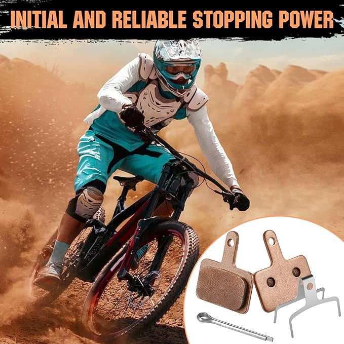 Zacro 2/4 Pairs Bike Brake Pads, Ceramic Bicycle Disc Brake Pads Fit for Tektro Shimano TRP Deore Br-M575 B01s Mt200 M525 M515 T615 T675 M505 M495 M486 M485, Mountain MTB Ebike Brake Pads Replacement