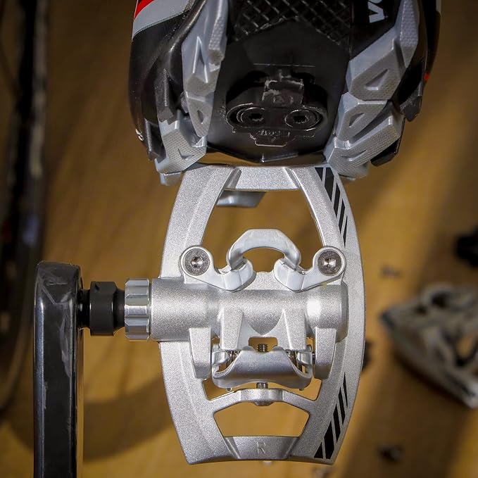 Venzo Dual Function Platform Multi-Use Compatible with Shimano SPD Mountain Bike Bicycle Sealed Clipless Pedals - Dual Platform Multi-Purpose - Great for Touring, Road, Trekking Bikes