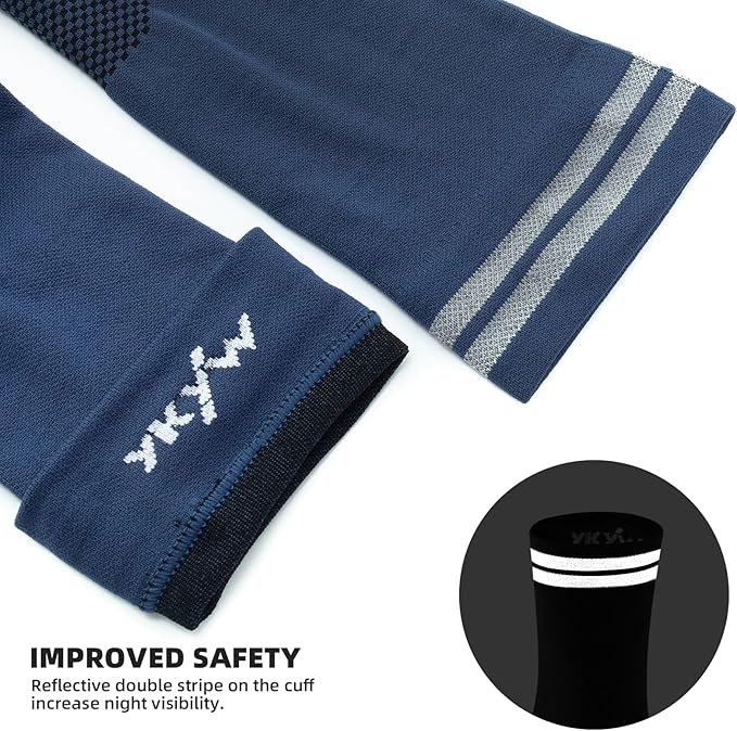 YKYWBIKE Cycling Socks for Men Women-Athletic Crew Bike Socks,Compression Biking Socks for Men Cycling,MTB Riding Socks
