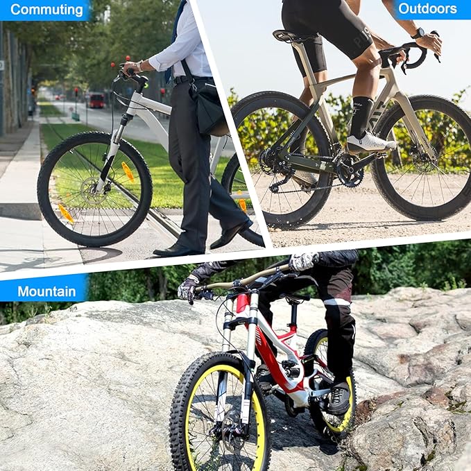 4 Pistons E-Bike Electric Power-Off Hydraulic Disc Brake Set for 2-PIN, 610NM Dry Braking Force, Aluminum Alloy Brake Lever with 180mm Rotors for Mountain Bike, Road Bike