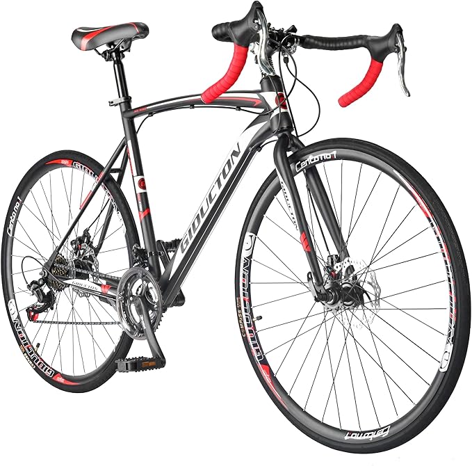 Mens Road Bike 700C Bicycle 54cm Frame 3-Spoke Mag Wheels Outdoor Cycling Urban Commuter Bikes Dual Disc Brakes