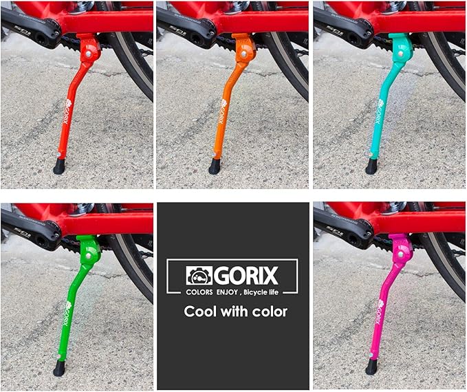 GORIX Bike Kickstand Side Road Mountain Bicycle Adjustable Portable(GX-KC22AAJ-Z(Global Edition))