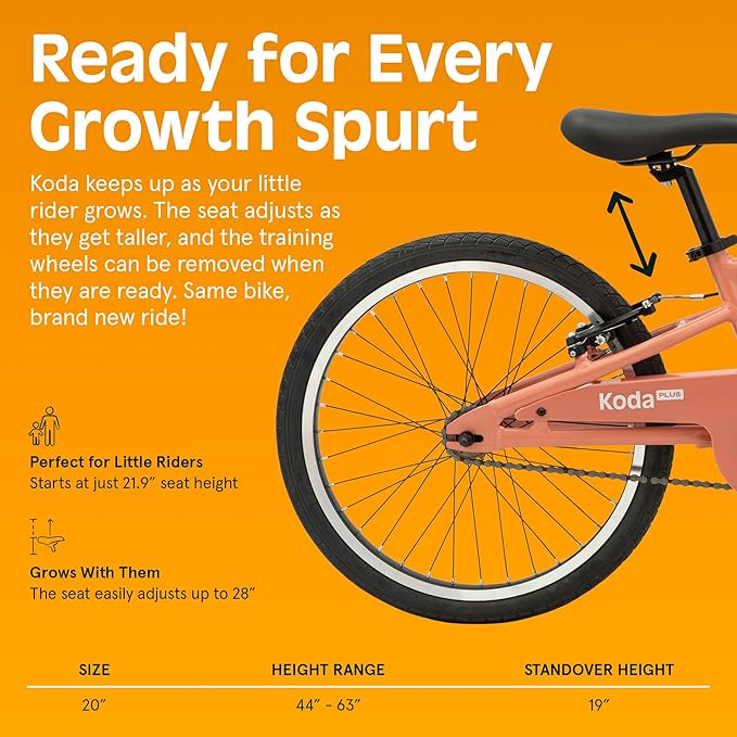 Retrospec Koda Plus Kids Bike for Boys & Girls Ages 6-8 Years - 20" Children's Bicycle, Adjustable Seat & Handlebars