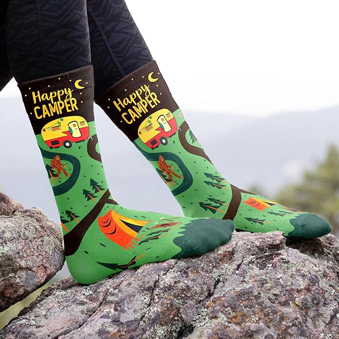 VICRAZY Hiking, Cycling, Camping Socks for Men, Women - Hiking, Bicycle, Camping, Bike Accessories, Stocking Stuffers