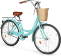 Outroad Comfort Bike for Women, 24/26 Inch Commuter Bicycle for Adult Men and Women, High-Carbon Steel Comfortable City Bikes with Rear Rack or Basket