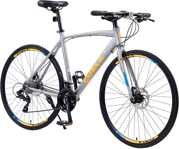24 Speed Hybrid Bike Disc Brake 700C Road Bike for Men Women's City Bicycle