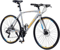 24 Speed Hybrid Bike Disc Brake 700C Road Bike for Men Women's City Bicycle