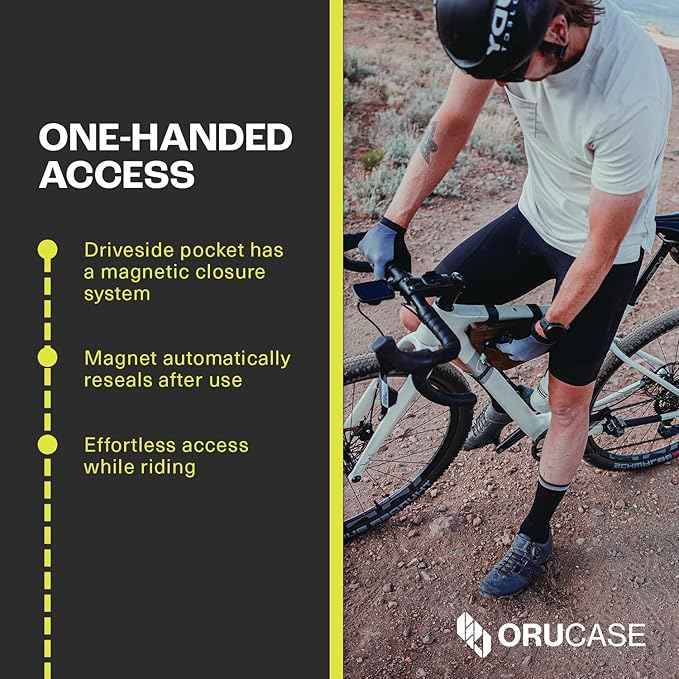 ORUCASE Mini Frame Pack HC – Waterproof Bike Frame Bag with Magnetic Zipper – Low-Profile Aero Storage for Gravel, Road & MTB Frames - 2.4L - Glaucous Blue