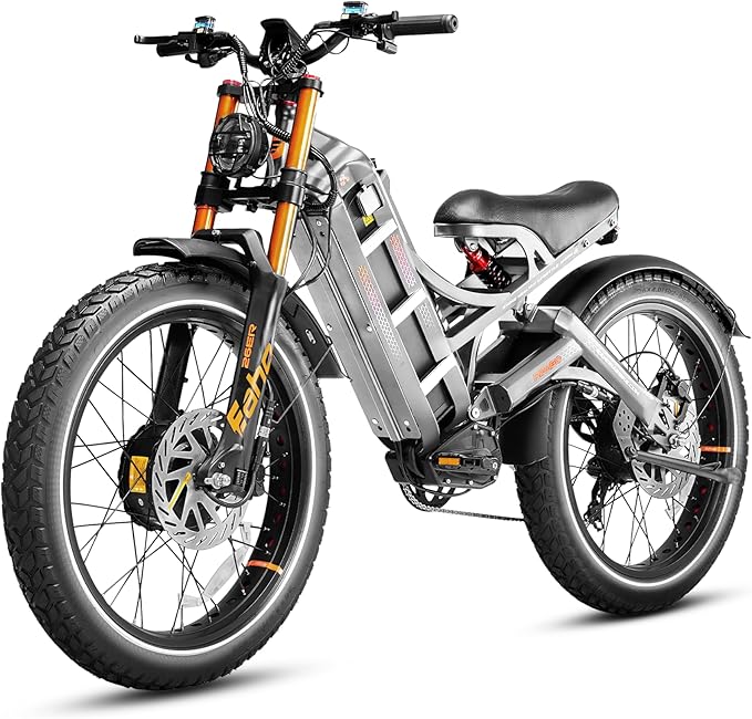 (2025 Version) Eahora Romeo Pro 2 4000W Dual Motor Ebike,46MPH 52V 70AH Battery 200Miles Long Range Ebike,Full Suspension 26'' Fat Tire Electric Bike for Adults with APP Control