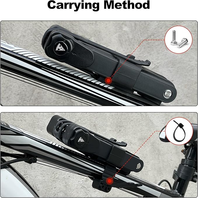Compact Folding Bike Lock Compact Lightweight High Security Anti-Theft Bicycle Lock 33.46in with Combination Lock for Bikes or Scooters