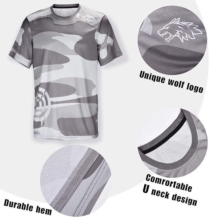 Wisdom Leaves Mens Mountain Bike Jersey Short Sleeve MTB Shirts Moisture-Wicking and Quick-Dry