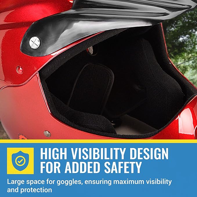 Razor Full Face Youth Helmet - Lightweight Plastic Outer Shell with Adjustable Straps for Young Riders