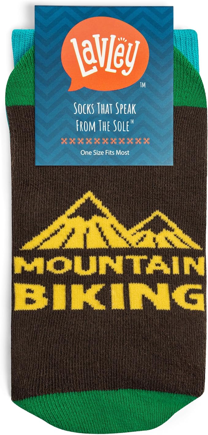 Lavley Bike Socks - Gifts for cyclists and mountain bikers - Fun holiday or birthday gift - Great stocking stuffer