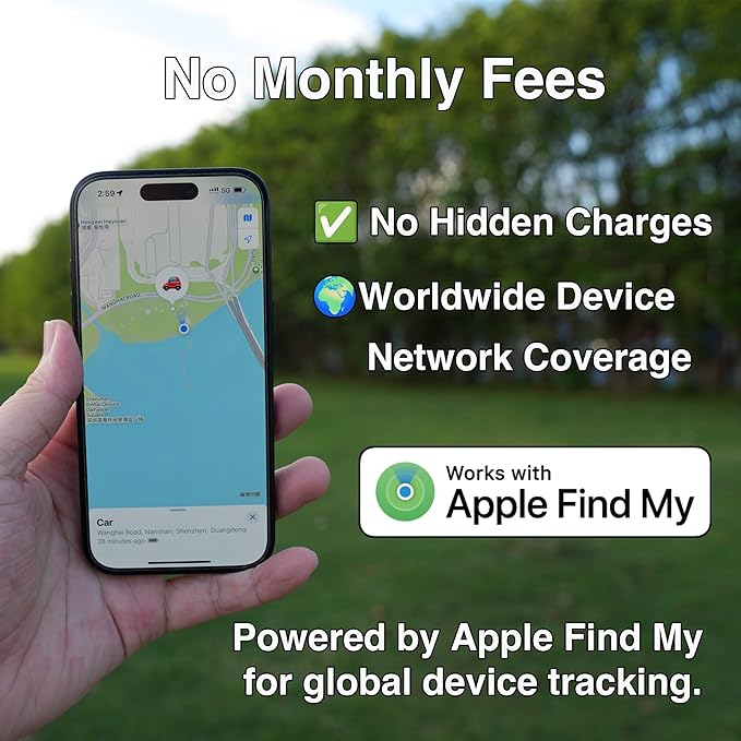 Mini GPS Tracker for Vehicles – Works with Apple Find My, No Monthly Fee, Hidden Magnetic Car Tracker Device for Vehicle Location Tracking (iOS Only)