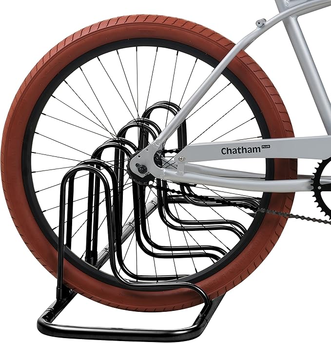 Retrospec Stash Rack 2, 4 & 5 Bike Floor Stand Bicycle Storage Organizer for Mountain Bike, Road Bike, Weather Resistant Fine Powder Steel Coating Fits Wheels up to 3" | for Mountain Bike, Road Bike, Weather Resistant, Fits Wheels up to 3"