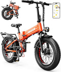 Heybike Mars 2.0/3.0 Foldable Electric Bike, UL2849 Certified, 70+Miles Long Range, 1400W/1800W Peak Motor 32MPH, 624WH Removable Battery, 20"*4 Fat Tire Ebike for Snow, Commute, Full Suspension