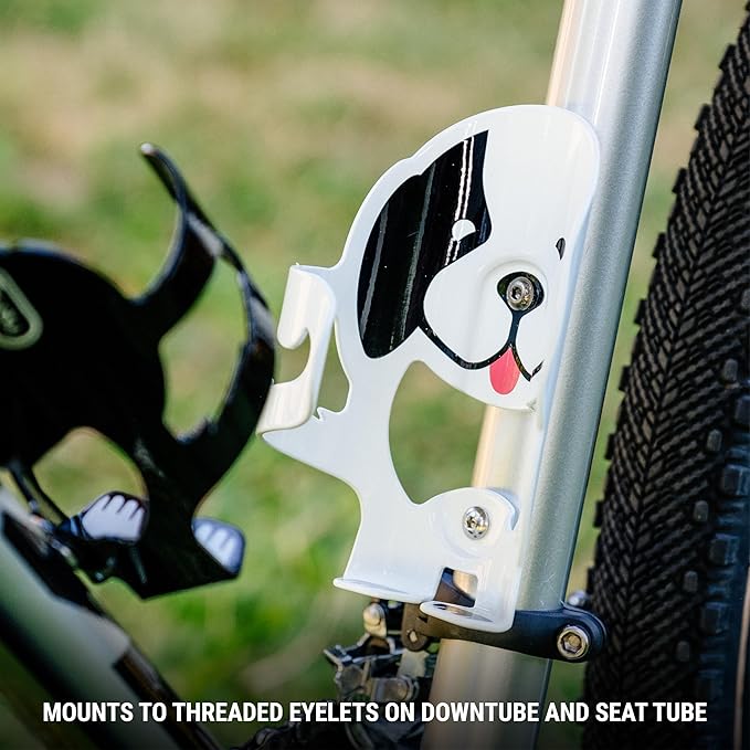 Portland Design Works Water Bottle Cage - Lightweight Water Bottle Holder for Bikes, Very Good Dog Cage, White