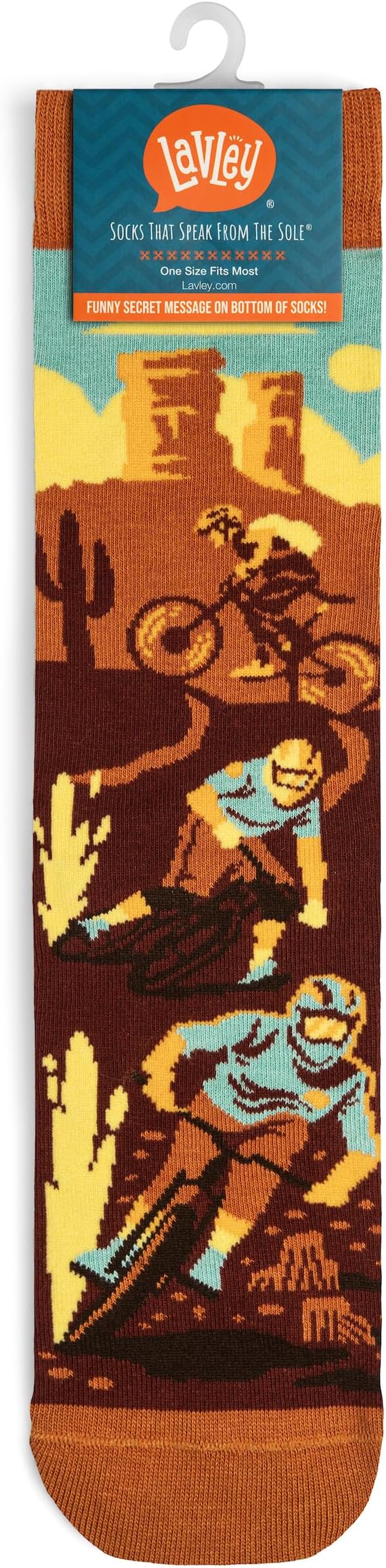 Lavley Bike Socks - Gifts for cyclists and mountain bikers - Fun holiday or birthday gift - Great stocking stuffer