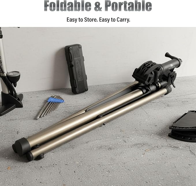 BikeHand Bike Repair Stand - Home Portable Bicycle Mechanics Workstand - for Mountain MTB Road Bikes Maintenance - Max. 55 lbs