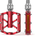 Bike Bicycle Pedals - 9/16” Quick Release Pedals Aluminum Flat Pedals - 3 Bearings Bicycle Pedals with Reflectors for Mountain Road BMX MTB Folding Bike