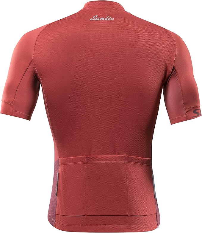 Santic Men’s Cycling Jersey Short Sleeve Bike Shirts for Men Bicycle Jacket with Pockets Breathable & Quick Dry Yorkson