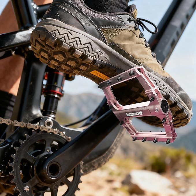 Bike Pedals 9/16" Lightweight Non-Slip Bicycle Platform Pedals - Fits Most Adult Bikes & Mountain Bikes &MTB, Road Bikes and Slip-Resistant Design