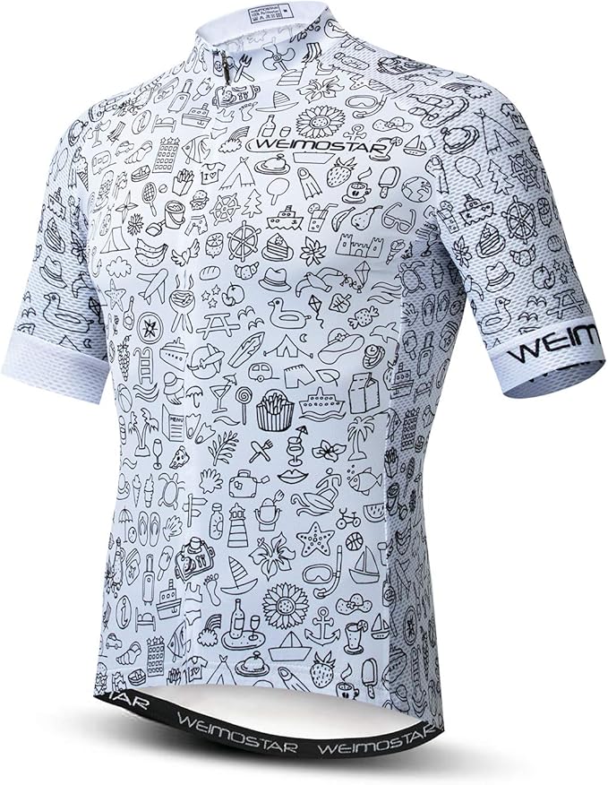 New Pro Full Zipper Men's Cycling Jersey Short Sleeve Riding Shirt USA
