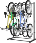 WALMANN Freestanding Bike Stand for Garage, 5 Bikes Vertical Bike Storage Stand Heavy Duty Bike Floor Stand, Holds Up to 70 lbs/Hook