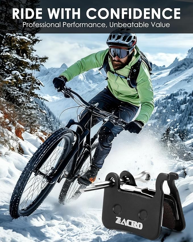 Zacro Bike Brake Pads for BMX, MTB & Road Bikes, Easy Installation, Durable & Quiet