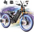 eAhora 2026 Romeo Pro3/2 50/46Mph Ebike 5600/4000W Dual Motor 200+Miles Electric Bike for Adults, 52V/70Ah 60V/80Ah Long Range 26 * 4.0" Fat Tire Full Suspension Electric Mountain Bike