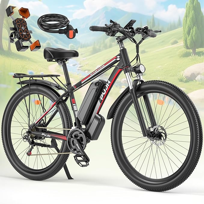 2000W Peak Electric Bike for Adults, 48V 17.5Ah 840Wh 29'' Tires Max 34 mph 30-80 Miles Range City Commuting Class3 Ebike Front Suspension Disc Brake for Off-Road Riding