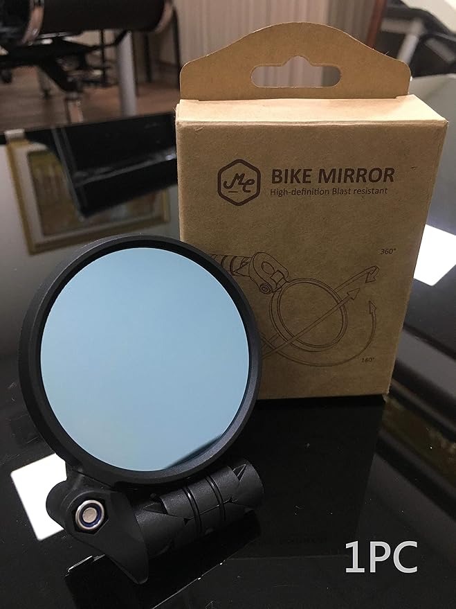 MEACHOW Bar End Bike Mirror [Upgraded Version] Scratch Resistant Glass Lens,HD,Safe Rearview Mirror,ME-001