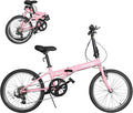 Incbruce 20 Inch Folding Bike 7 Speed, Commuter Folding Bicycle for Men & Women, Lightweight Steel Frame, Quick Fold Design, Perfect for Urban Commute